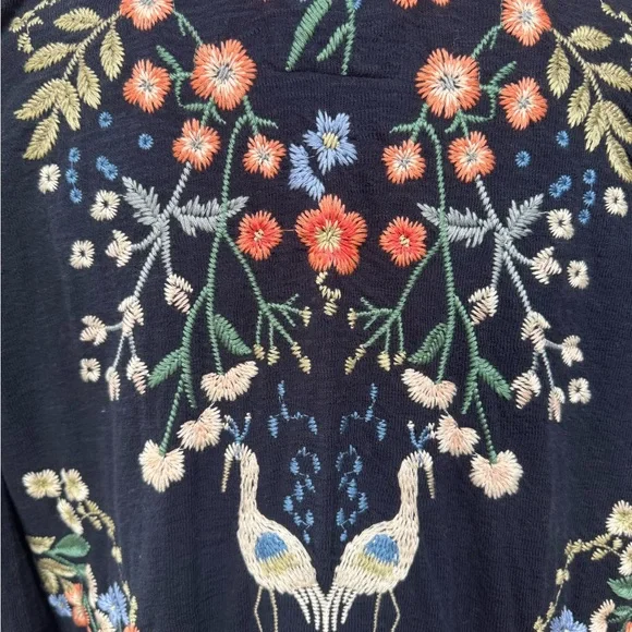 Johnny Was Navy Brooke Cardigan size M - Picture 6 of 8